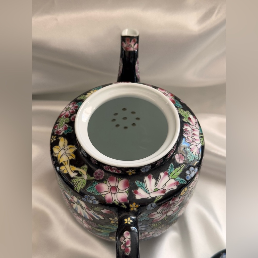 Vintage Chinese Tea Pot (flawless except few speckles INSIDE) ceramic - Picture 6 of 12